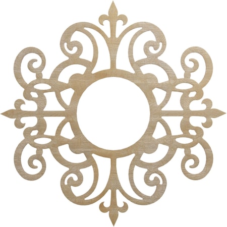Ekena Millwork Dijon Wood Fretwork Pierced Ceiling Medallion, Birch, 38"OD x 12 3/8"ID x 1/4"T CMWP38X38X0250DIBI